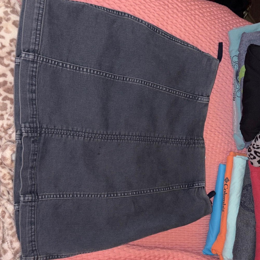 Free People Blue/Greyish Denim Skirt